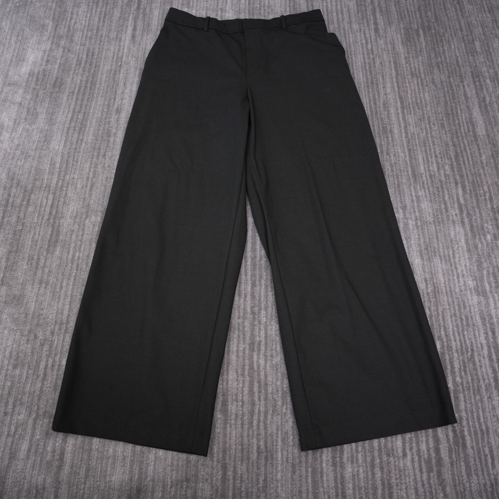 Uniqlo Wide Leg Pants Womens XL Black Good Stretch Trouser 221-479292